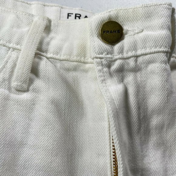Frame Women's White Denim Jeans Skirt Size 26 100% - Picture 6 of 9